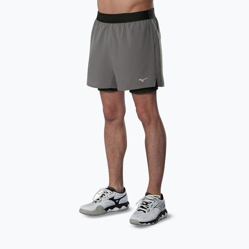 Pantaloncini running uomo Mizuno Core 5.5 Inches 2in1 lava smoke