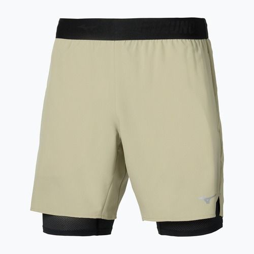 Pantaloncini da running uomo Mizuno Core 7.5 Inches 2in1 elm