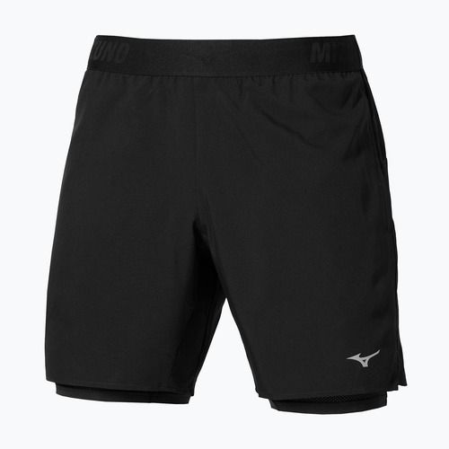 Pantaloncini running uomo Mizuno Core 7.5 Inches 2in1 black