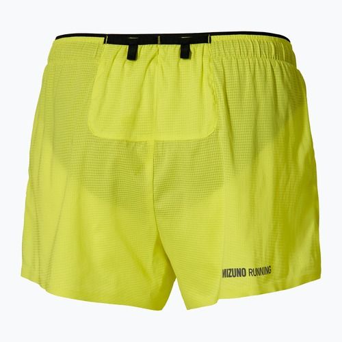 Pantaloncini running uomo Mizuno Tech Light Split 1.5 lightning yellow