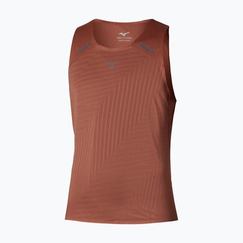 Canotta running uomo Mizuno Tech Light Tank copper brown