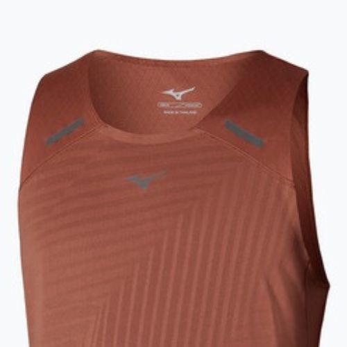 Canotta running uomo Mizuno Tech Light Tank copper brown