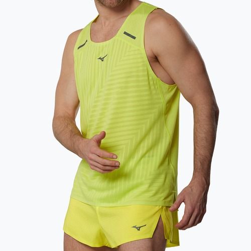 Canotta running uomo Mizuno Tech Light Tank lightning yellow