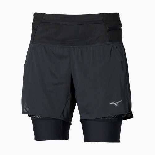 Pantaloncini da corsa donna Mizuno Trail Multipocket 2in1 black