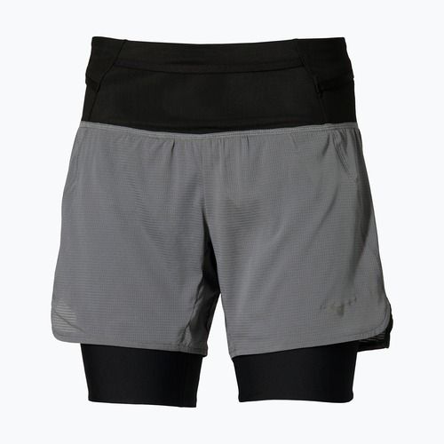 Pantaloncini da running donna Mizuno Trail Multipocket 2in1 lava smoke
