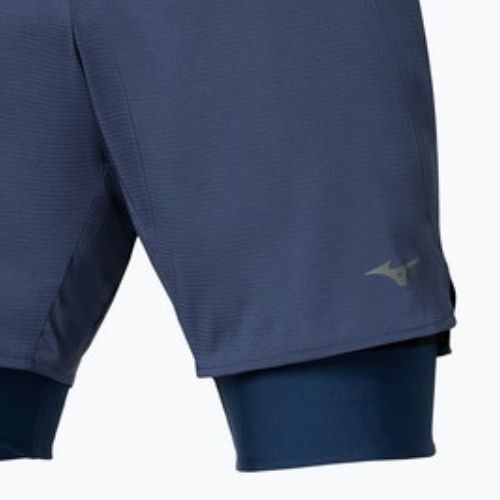 Pantaloncini da running uomo Mizuno Trail Multipocket 2in1 estate blue