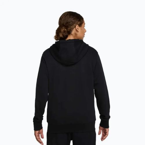 Felpa uomo Nike Club FZ Hoodie black/black/white
