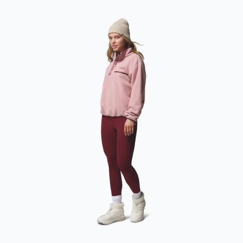 Pile donna Columbia Helvetia II Cropped Half Snap Fleece eraser pink/fig/rich wine