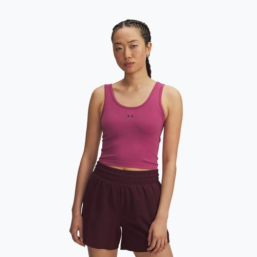Canotta da allenamento donna Under Armour Vanish Seamless Tank fuchsia dusk/dark maroon/dark maroon