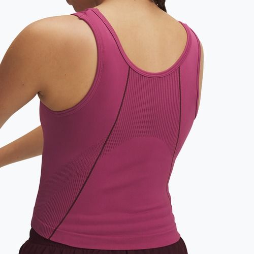 Canotta da allenamento donna Under Armour Vanish Seamless Tank fuchsia dusk/dark maroon/dark maroon