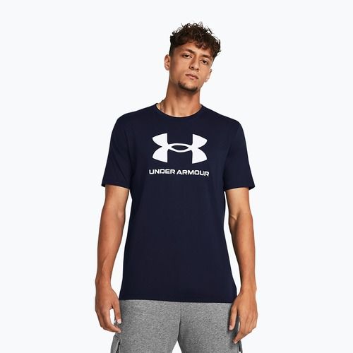 T-shirt da allenamento uomo Under Armour Sportstyle Logo Update academy/white