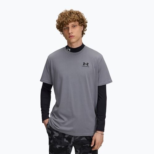 T-shirt da allenamento uomo Under Armour Logo Emb Heavyweight titan gray/black