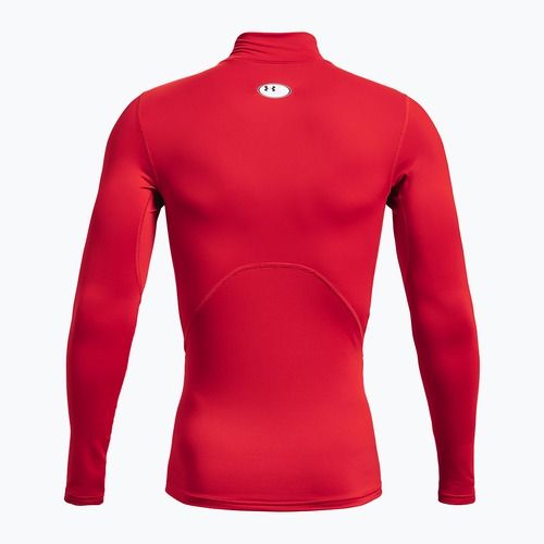 Maglia a maniche lunghe da allenamento uomo Under Armour Comp Mock UA Armour red/white