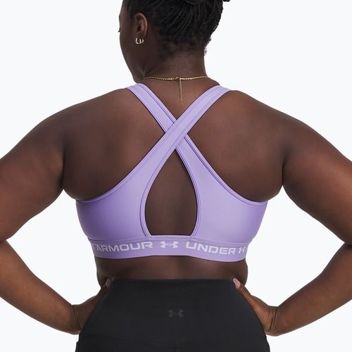 Reggiseno sportivo Under Armour Crossback Mid transparent/white