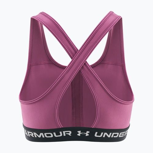 Reggiseno sportivo Under Armour Crossback Mid fuchsia dusk/black/white
