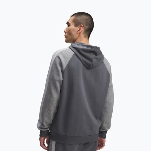 Felpa da uomo Under Armour Rival Fleece Colorblock Hoodie castlerock/mod gray/white