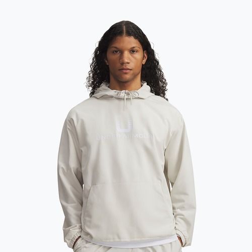 Felpa uomo Under Armour Unstoppable Woven Hoodie summit white/white
