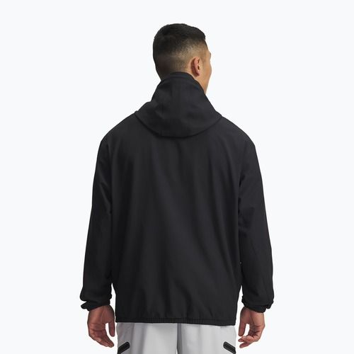 Felpa uomo Under Armour Unstoppable Woven Hoodie black/white