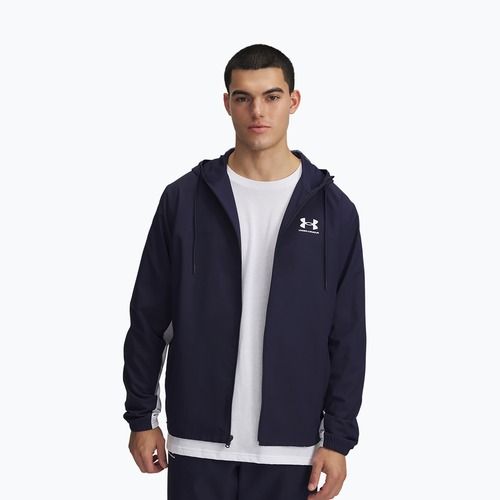 Giacca da uomo Under Armour Rival Woven Windbreaker midnight navy/midnight navy/white