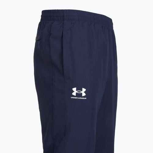 Pantaloni da uomo Under Armour Rival Woven Windbreaker Pant midnight navy/midnight navy/white
