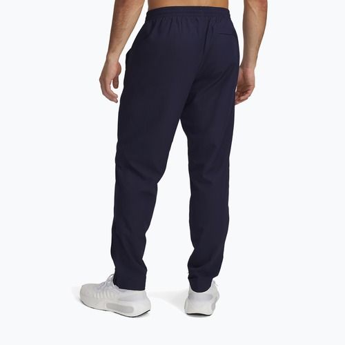 Pantaloni da uomo Under Armour Rival Woven Windbreaker Pant midnight navy/midnight navy/white