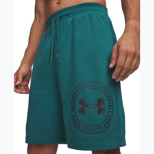 Pantaloncini da allenamento uomo Under Armour Rival LW Graphic rack green/black