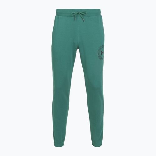 Pantaloni da uomo Under Armour Rival LW Graphic Jogger rack green/black