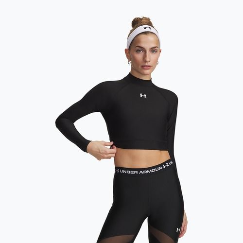 Maglia da allenamento a maniche lunghe da donna Under Armour HeatGear Crop Mock ultimate black/white