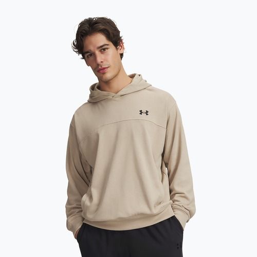 Felpa uomo Under Armour Rival LW Hoodie city khaki/black