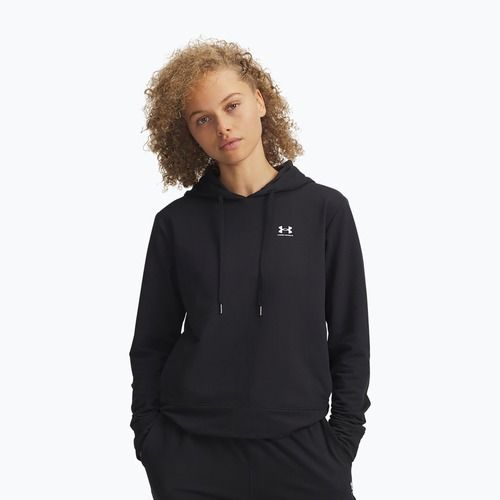 Felpa donna Under Armour Sport Terry Hoodie black/white