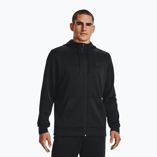 Felpa uomo Under Armour Fleece FZ Hoodie black/black