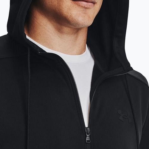 Felpa uomo Under Armour Fleece FZ Hoodie black/black