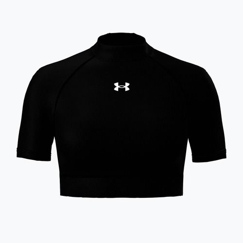 Maglia da allenamento donna Under Armour HeatGear Crop Mock Ultimate Black/White