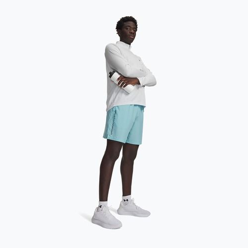 Short da allenamento uomo Under Armour Woven Wordmark Blue Haze/Black