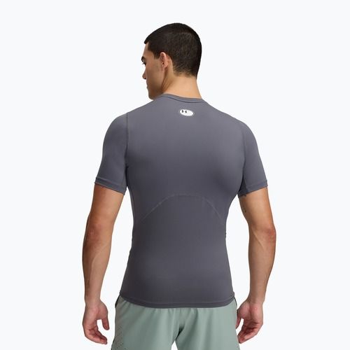 T-shirt da allenamento uomo Under Armour HG Armour Comp castlerock/white