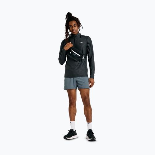 Felpa da running uomo New Balance Space Dye 1/4 Zip black