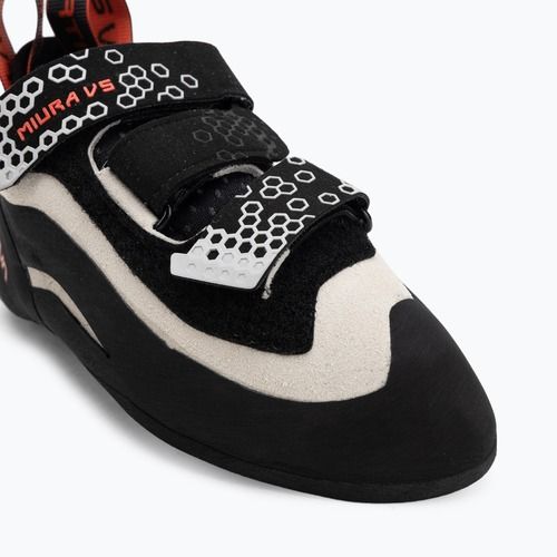 Scarpette da arrampicata donna La Sportiva Miura VS white/cherry tomato