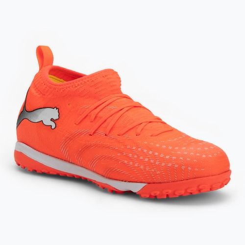 Scarpe da calcio PUMA Future 9 Match TT + Mid Jr glowing red/puma white/puma black/puma silver