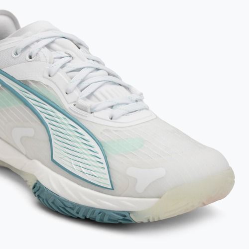 Scarpe da pallamano donna PUMA Accelerate Nitro SQD 4 Game On puma white/baltic sea blue/fresh water