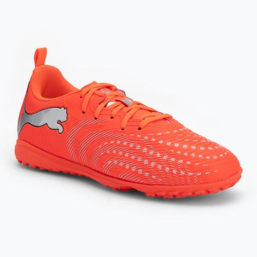 Scarpe da calcio junior PUMA Future 9 Play TT Jr glowing red/puma white/puma black/puma silver