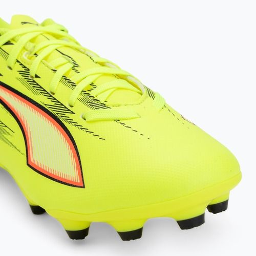 Scarpe da calcio junior PUMA Ultra 6 Play FG/AG Jr Yellow Alert/Puma Black/Glowing Red/Lime Squeeze