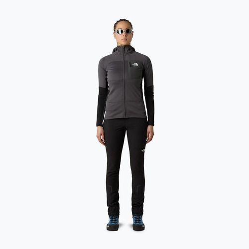 Felpa donna The North Face Polartec Powergrid Stormgap Hoodie anthracite grey/black