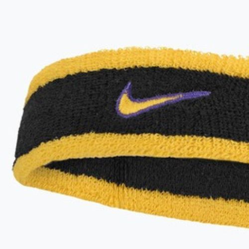 Fascia per la testa Nike Swoosh Classic Headband black/court purple/university gold