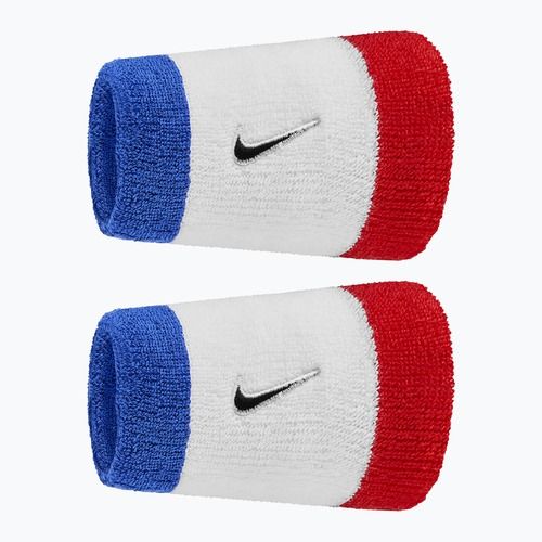 Fasce da polso Nike Swoosh Classic Doublewide Wristbands 2 pz Game Royal/University Red/Black
