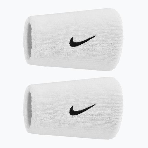 Fasce da polso Nike Swoosh Classic Doublewide Wristbands 2 pezzi white/black