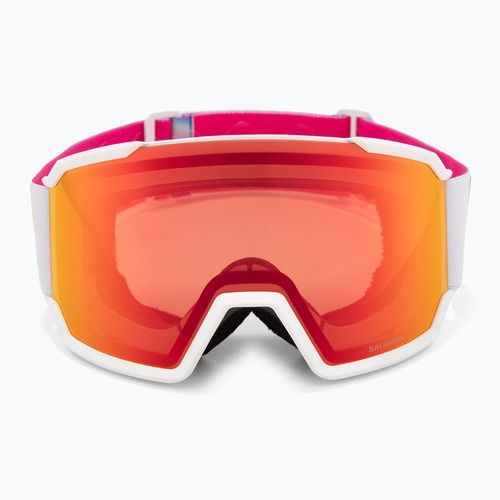 Maschera da sci Salomon S/View 3 white/ml mid red