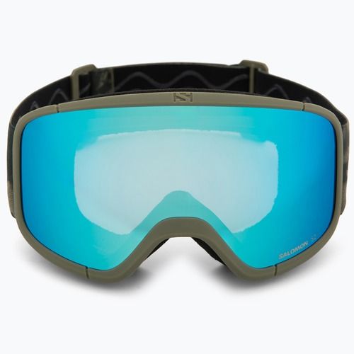 Maschera da sci Salomon Aksium 2.0 S olive night/ml mid blue