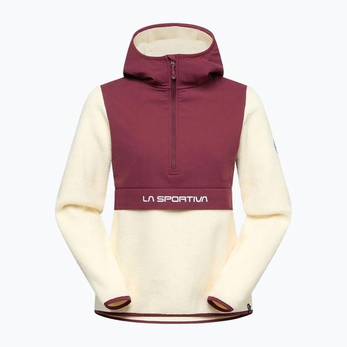 Felpa donna La Sportiva Guidance Sherpa Hoody chalk/redwood