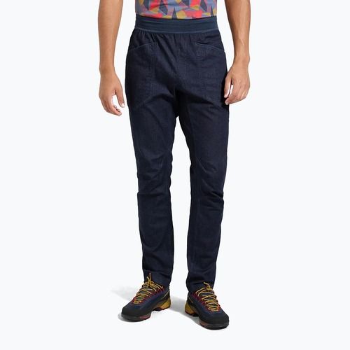 Pantaloni da arrampicata uomo La Sportiva Cave Jeans denim/night sky