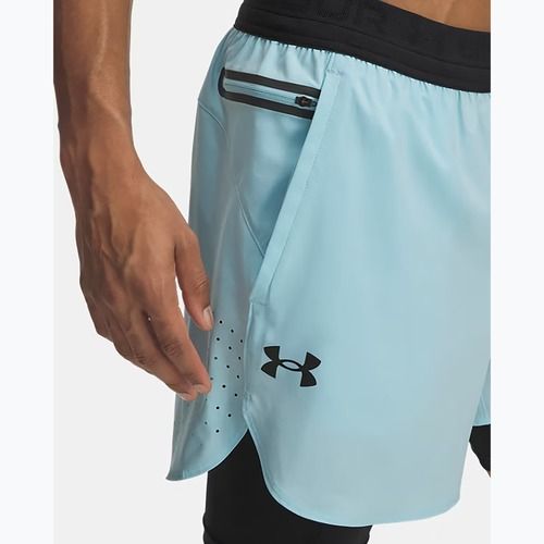 Shorts da uomo Under Armour Peak Woven 2in1 stream/black